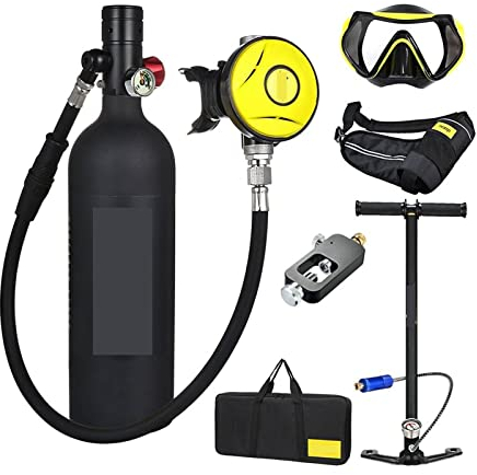 Tauchflasche DIDEEP X4000Pro 1L Tauchflasche Sauerstoffflasche Unterwassertauchset Tauchausrüstung Luft Mit Aufbewahrungstasche Ultrahohe Stabilität