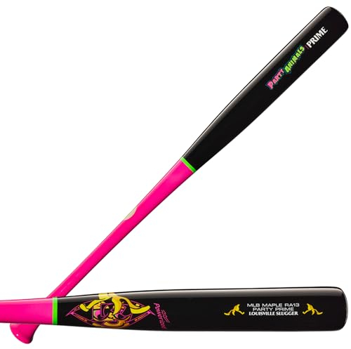 Louisville Slugger Uni – Erwachsene Pro Prime Maple Baseball Bats Baseballschläger aus Holz, Knallpink (Hot Pink)/Schwarz, 32
