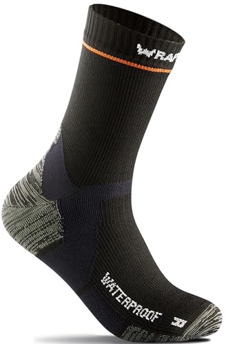 WRAP ME Waterproof Socks for Men, Warm Thick Waterproof Outdoor Socks Breathable Cushion with Merino Wool - Extra Warm, Comfortable for Cold Damp Weather - Ideal for Hiking, Running & Outdoor