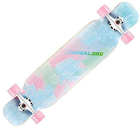 SilteD Longboard Anfänger Skateboard, 42 Komplettes Skateboard 8-lagiger Ahorn Concave Cruiser, für Mädchen, Erwachsene und Jugendliche-26_106.7 cm