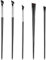 Lot de 5 pinceaux à eyeliner, eyeliner, sourcils, anti-cernes, ultra fins, inclinés et plats pour application de maquillage de précision, outil cosmétique de beauté