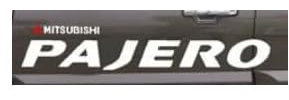 SJSHOPS Auto Emblem für Mitsubishi Pajero,Auto Buchstaben Logo Buchstaben 3D Aufkleber,Auto Emblem Logo Aufkleber 3D Metall Emblem Auto Aufkleber,Aufkleber Mit Autologo, B