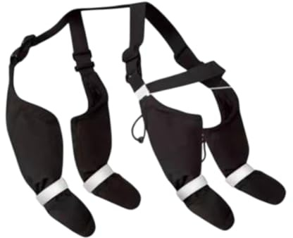 JISADER wasserdichte Hundestiefel mit Hosenträgern, Hosenträger Stiefel für Hunde, Dog Suspender Boots, Verstellbare Strapsstiefel für Mittelgroße bis Große Hunde zum Spazierengehen, M