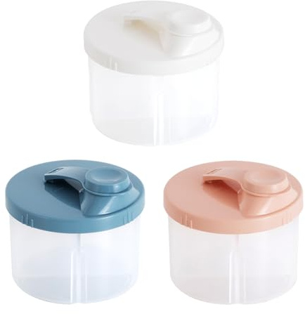 3-Teiliges Milchpulver-Dosiergefäß, Säuglingsmilchpulver-Dosiergefäß, Milchpulverspender Mit Drehbarem Deckel, Tragbares Milchpulvergefäß, Milchpulver-Aufbewahrung