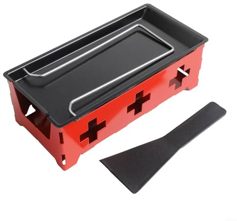 Feegow Mini Käse Raclette Set, Tragbare Candlelight Käse Schmelzpfanne mit Spatel, Kochwerkzeug für Picknicks und Campingausflüge