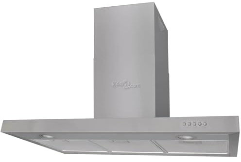 Juroupi Flachschirmhaube Edelstahl 900 mm Flachschirmhaube Dunstabzugshaube