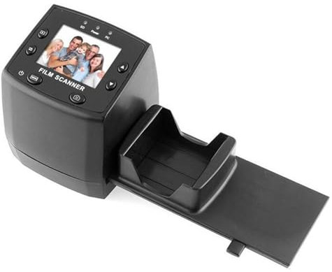 Mini scanner digitale per pellicole e diapositive, visualizzatore di negativi, con schermo LCD a colori da 2,4 pollici, alimentatore per diapositive, converte diapositive da 35 mm, 126, 110, 8 mm in
