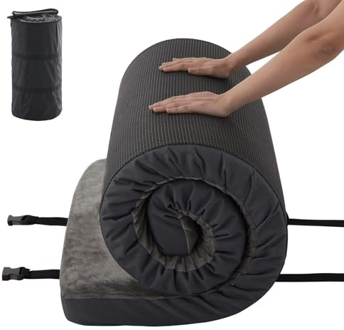 Evimstil 5cm Dick Aufrollbare Camping Matratze Mit Aufbewahrungstasche, Faltbare Schaumstoff Isomatte Camping, Campingmatratze Bodenbett Für Gäste,Erwachsene,Zelt,Outdoor Reisen,140x200cm