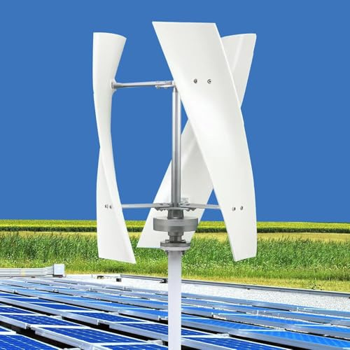 DRFGHK Kit generatore Eolico a turbina Verticale Portatile da 12000 W con regolatore MPPT, generatore Eolico per Esterni, Kit di energia per la casa, 220 V