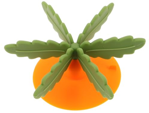 DECHOUS Comedero Lento para Mascotas de Silicona Suave de Inoxidable para Perros y Gatos Diseño Anti-Tos y Anti-estrangulamiento Color Verde Base Naranja Mediano para Slowing Down Feeding