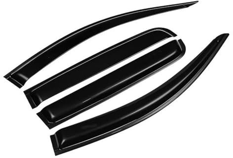 Auto-Seitenfenster-Windabweiser, kompatibel mit VW Golf 6 MK6 Schrägheck 2009–2012, Wetterschutz, Sonnen- und Regenschutz, 4-teilig, schwarz getönt