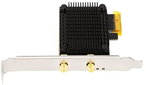 Yunseity Tarjeta WiFi 6, Tarjeta Adaptadora de Red Inalámbrica Gigabit PCIe de Triple Banda de 5400Mbps, Tecnología Mu-Mimo, 5,2, Párrica 10 11 64bit