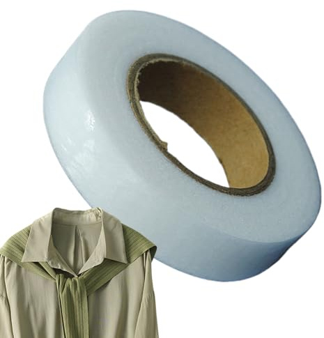 Cinta adhesiva de tela de doble cara - Parche textil, cinta de inserción, tiras adhesivas transpirables, ayuda para planchar ropa | Accesorios de costura versátiles para cuellos, puños, trajes de baño