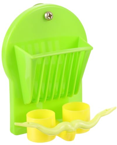 ifundom Plastic Bird Cage Feeder for Parrot Cockatiel Parakeet Spread Design Vegetable Feeder No Mess Bird Food Container for Cage