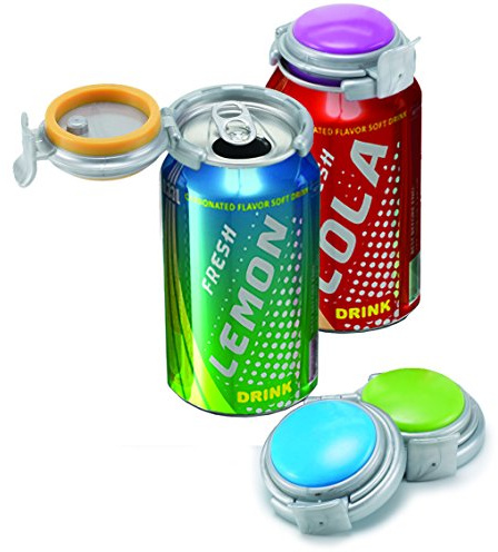 Jokari Fizz-Keeper Can Pump and Pour, Assorted Colors (Pack of 3) (3)