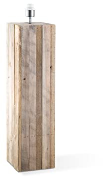 Home Sweet Home Ländlicher Tischlampenfuß Luxor für Lampenschirm | Leuchte | 19/19/78cm | Tischlampensockel aus Holz | E27 | für Lampenschirm | Leuchte mit einem Durchmesser von max. 35 cm