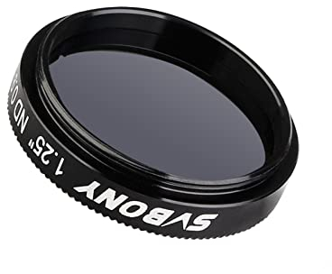 Svbony SV139 Mondfilter ND8, 1,25 Zoll 12,5% Transmission für Mond im Ersten und Letzten Viertel, Optisches Glas mit Aluminiumrahmen, Teleskopzubehör für die Astronomische Mondbeobachtung