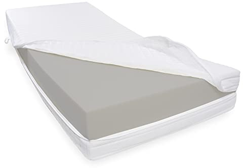 Dibapur® RH4 Kaltschaummatratze SEHR FEST bis ca. 200 Kg Doppeltuchbezug Gesamthöhe ca. 25 cm (140 x 200 cm)