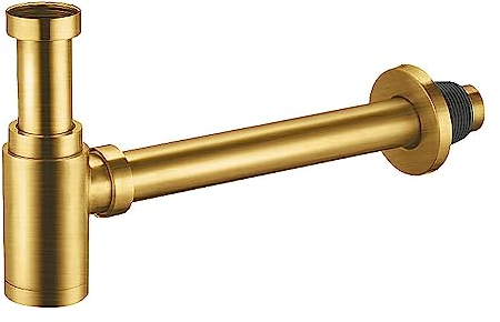 Aloni Messing/Edelstahl Gold gebürstet Siphon 1 1/4