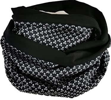 Loop Totenköpfe Loopschal Rockabilly schwarz DIY