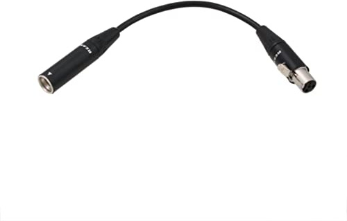 HangTon Headset Microphone Audio Adapter Extension Cable for Shure SM-93 WBH WL Body-Pack Transmitter Mini XLR 4 Pin TA4F Male to Female 30cm