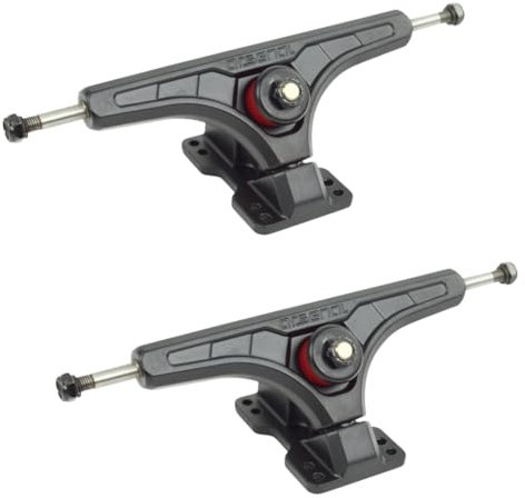 Arsenal Longboard-Achsen, 2 Stück, robuste Skateboard-Achsen für Freeriden und Slides, wärmebehandelte Konstruktion aus gegossener Legierung, schwarz, 180 mm, 50 Grad