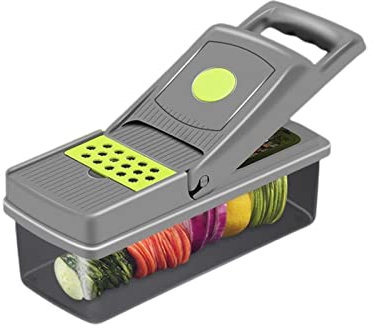 Vegetable Cutter Vegetable Chopper Pro Onion Chopper Multifunctional 15 in 1 Food Chopper Kitchen Vegetable Slicer Dicer Cutter,Chopper with Container Kitchen and Catering