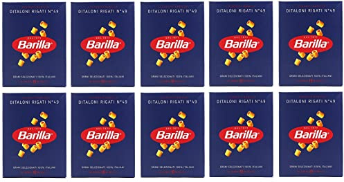 10x Pasta Barilla Ditaloni Rigati Nr. 49 Italienisch Nudeln 500g Pack
