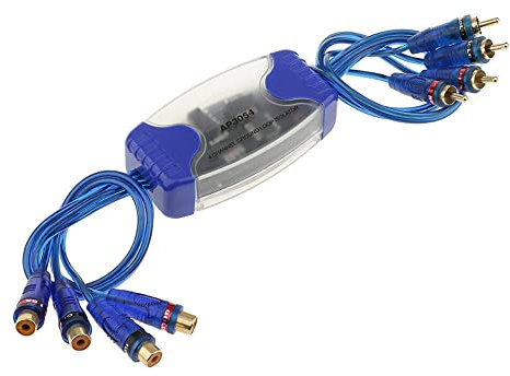 Fuzzbat Universeller Geräuschunterdrücker, 4-Kanal-Cinch-Erdungsschleifen-Isolator, Geräuschfilter, für Auto, Audio, Radio, Heimstereoanlage