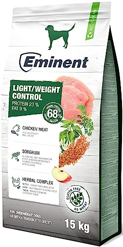 Eminent Light Weight Control High Premium – Glutenfreie Vollnahrung für Hunde mit Neigung zu Übergewicht | Mit L-Carnitin & angepasstem Energiegehalt 15kg