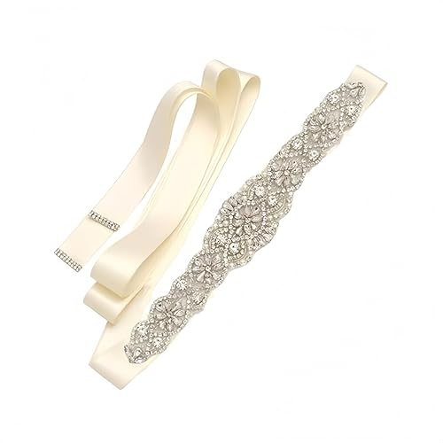 Changyeah Cinturón de Boda de Cristal de Diamantes de Imitación, Cinturones de Mujer Fiesta, Damas de honor, Fajín de boda para mujer, Baile de graduación, Plata