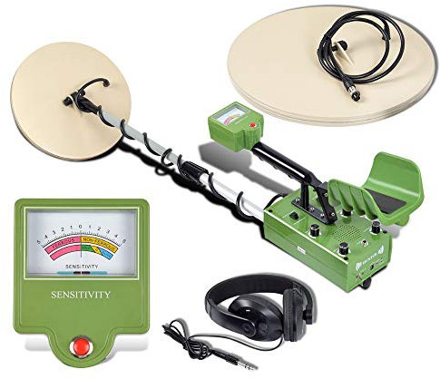 Détecteur de métaux Pinpointer, détecteur de métaux pour adultes, métal profond avec 2 bobines de recherche étanches et fonction de discrimination, écran LCD, tige réglable, facile à utiliser, petit