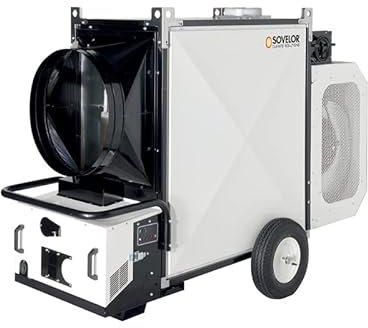 Chauffage à air pulsé mobile TITAN155 avec brûleur fuel 144,7kW 14m3/h combustion indirecte Sovelor