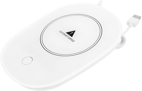 MAGICLULU USB Tassenwärmer Aus Kunststoff 55°c Konstante Temperaturbeibehaltung Für Edelstahl Und Keramikbecher USB Heizuntersetzer Für Büro Und Reisen