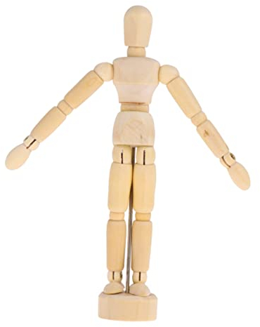 TEHAUX Bewegliche Gelenkpuppe Aus Holz Skizzenmodell Schmuck Für Heimdekoration Mit Flexiblen Gelenken Für Künstler Und Junge Mädchen