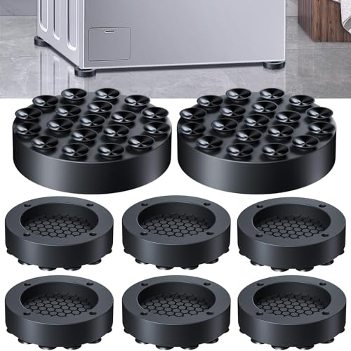 Schwingungsdämpfer Waschmaschine, 8 Stück Waschmaschinen Untergestell Unterlage Antirutschmatte Waschmaschine Füße Matte, Antivibrationsmatte Waschmaschine Anti Rutsch Pads Waschmaschinen Dämpfer