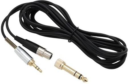 eMagTech Câble de Mise à Niveau Audio 3m Mini-XLR vers Câble Audio 3,5mm Et 6,35mm Rallonge pour Casque TPE Compatible avec AKG K240 Q701 K702 K141 K171 M220