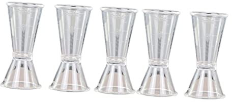 PAMINGONO 5piezas Tazas Medidoras De Vino Onzas Para Cócteles Fiestas Bares y Casa Talla s Taza Medidora De Doble Cabezal Herramienta De Barra Barman Profesional