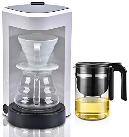 CVNIMV Cafetera Espresso automática para Uso doméstico, cafetera de Goteo de Vidrio para Uso Comercial