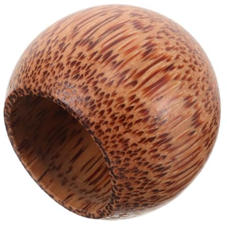 TOPBATHY Stemless Wooden Wine Glass Cozy Coconut Cup Natural Outdoor Mug Versatile Drinking Cup for Water Wine Tea