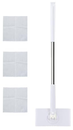 Yjkedfh Trapeadores De Piso,Trapeador De Baño | Trapeador para polvo con toallas de limpieza - Juego de trapeador de limpieza, trapeador para pisos de madera dura, trapeador seco y húmedo para madera,
