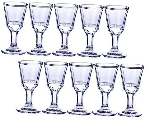 Cabilock Bicchieri Da Liquore in Vetro, Bicchieri Da Liquore Piccoli Vintage, Set Da 10 Pezzi Per Whisky, Vino e Cocktail, Tazze Da Degustazione Per Uso Domestico
