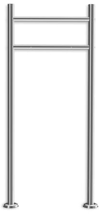 Metzler Briefkastenständer aus Edelstahl V2A | Freistehender Briefkasten Ständer 120 cm | Briefkasten Standfuß wetterfest & rostfrei inkl. Montagematerial | Modell Erpo