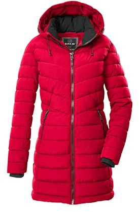 G.I.G.A. DX quiltad damparkas/funktionsparka i dunlook med avtagbar huva GW 74 WMN QLTD PRK, mörkröd, 42, 43538-000