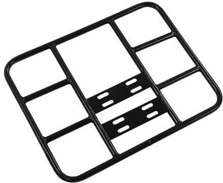 Akozon Food Delivery Box Rack Rear Grille Universal Heavy Duty Seamless Steel Tube Motorcycle Electric Rear Rack Extension for Delivery Food Box Carrier (Type 2 48/38)