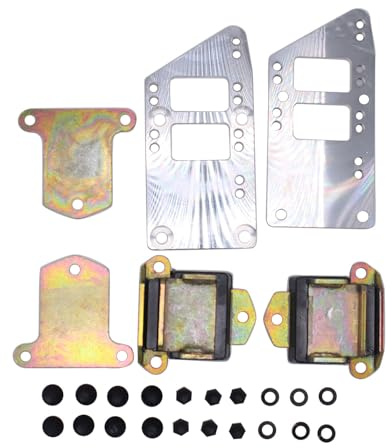 1 Set LS Engine Mounts+LS Swap Motor Mounts Adapter Plates Billet Aluminum Fits for LS1 LS3 LS2 LQ4 LQ9 LS6 L92 L99 L33 LR4 Billet Aluminum for SBC Vehicle to LS Engine