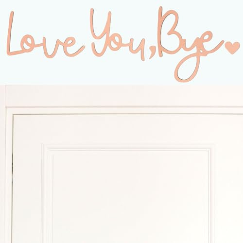 Love You Bye Wooden Sign, Boho Home Decor Family and Lovers Wall Art for Entryway Hallway above Door Stairs and Living Room Decoration Express Love & Warmth in Your Home (Wood color)
