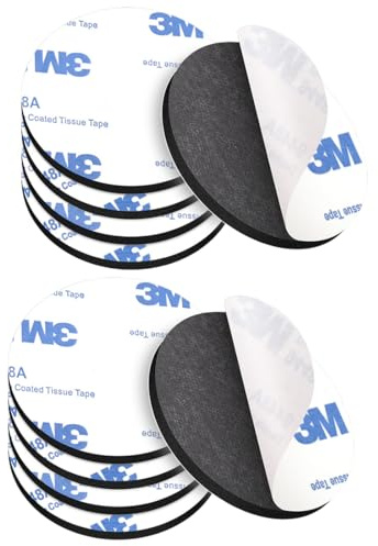 10 pezzi Pad Biadesivo, Nero Nastro Biadesivo Extra Forte Riutilizzabile Stretch Adesivo Tondo 5 cm di Diametro per Articoli Da Incollare