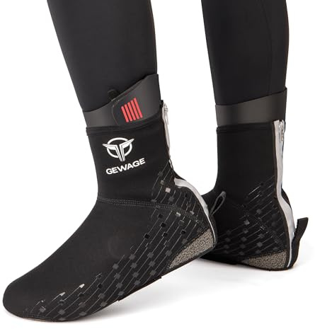GEWAGE Surchaussures d'hiver respirantes pour vélo de route et VTT