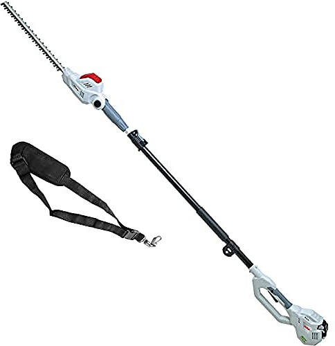 Ikra Taille-haie télescopique sur batterie IATHS 40-43, sangle incluse, longueur de coupe 43cm, autonomie max. 100 min Noir/Gris/Rouge